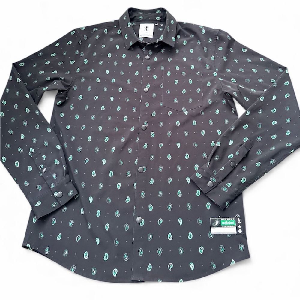 ADIDAS X OPENING CEREMONY Black Paisley Men’s Long sleeve Shirt SZ XL BRAND NEW